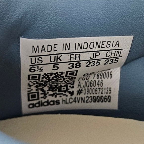 Adidas Sambae x Liberty London Sneakers JQ6046 Blue Floral Women's Size 6.5 - Picture 9 of 11